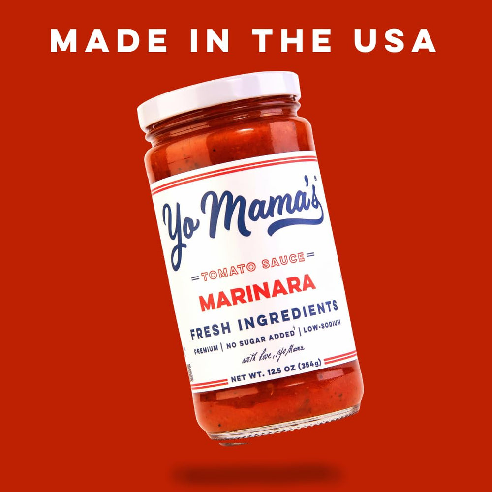 Yo Mama’s Foods Keto Marinara pasta dish ready for weeknight dinner