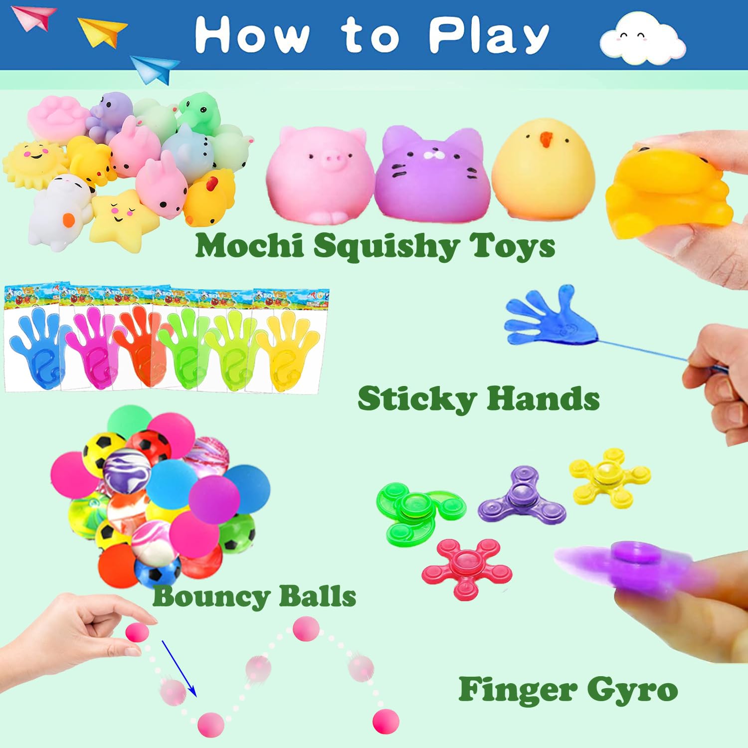 YOAUSHY bouncy balls for tactile play and party fun
