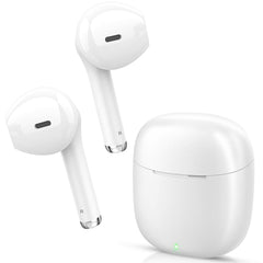 Yobola wireless earbuds with charging case for easy on-the-go recharging.