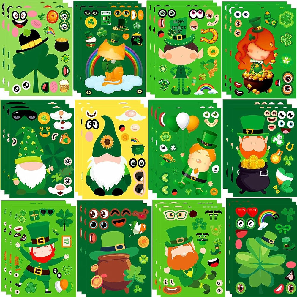 Yodeeni St Patrick's Day stickers pack with 48 sheets for DIY decoration.