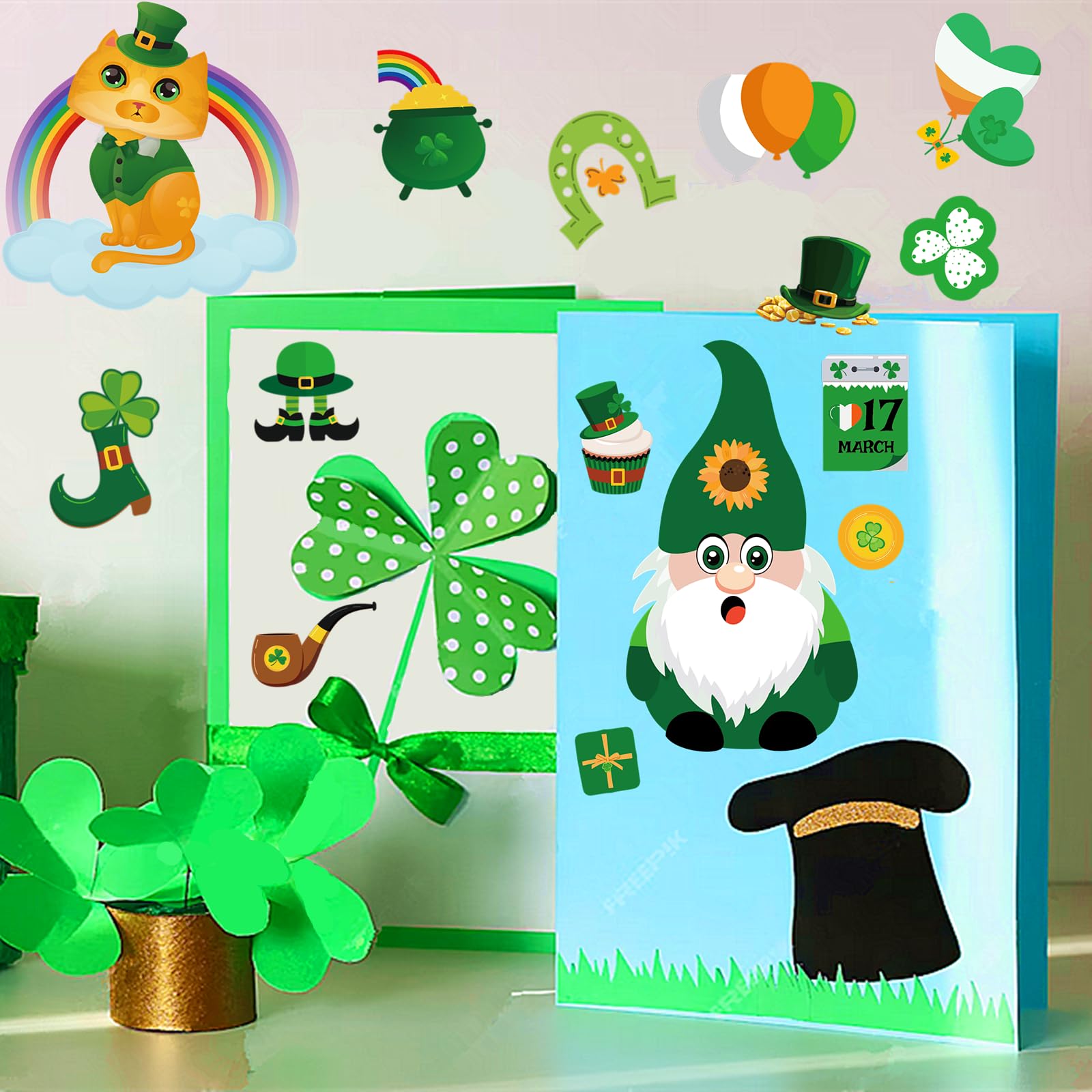 Yodeeni St Patrick's Day stickers as a thoughtful craft gift.