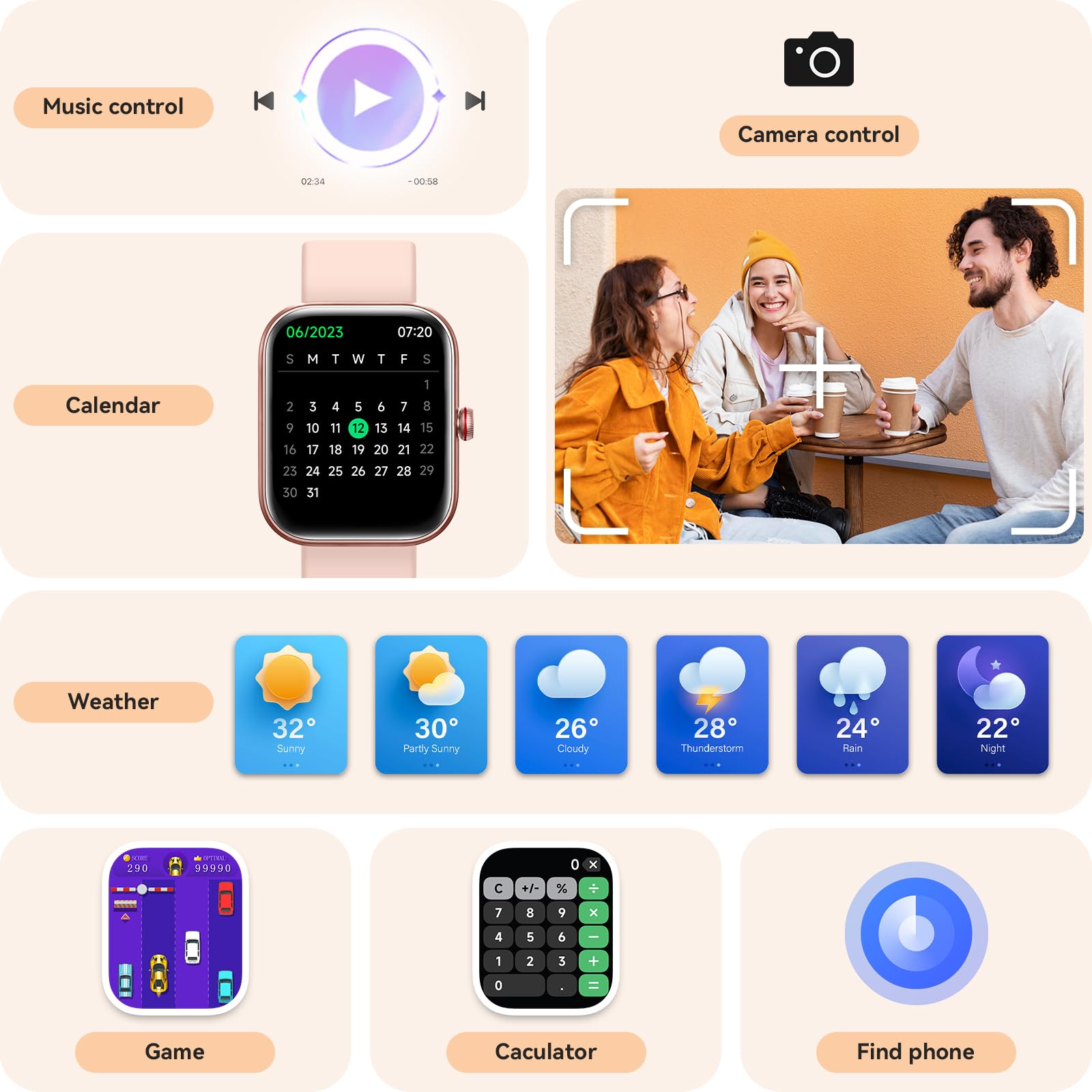 Yoever smart watch offers a 5 year guarantee and lifetime support