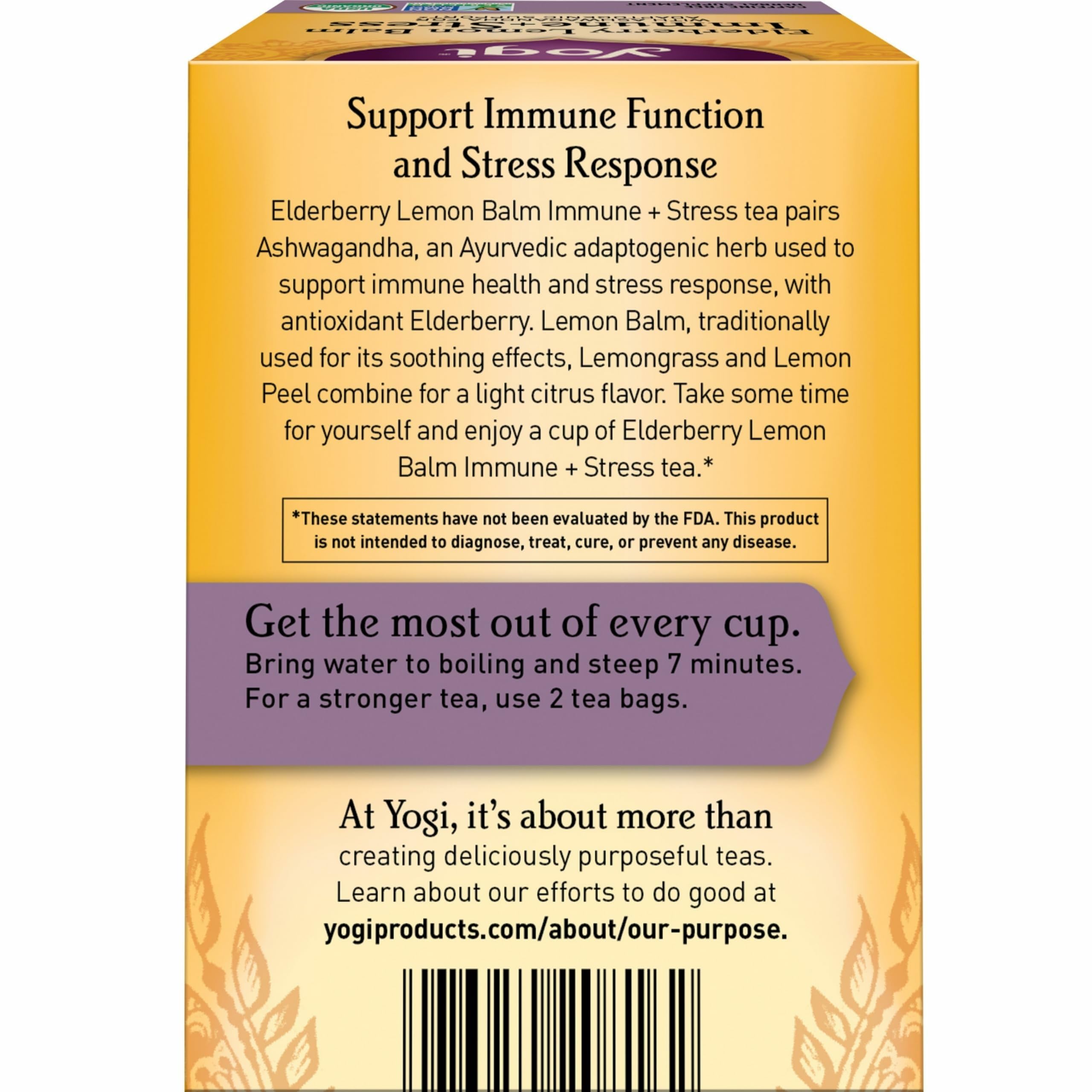 Yogi Bedtime tea vegan organic label and non-GMO assurance.