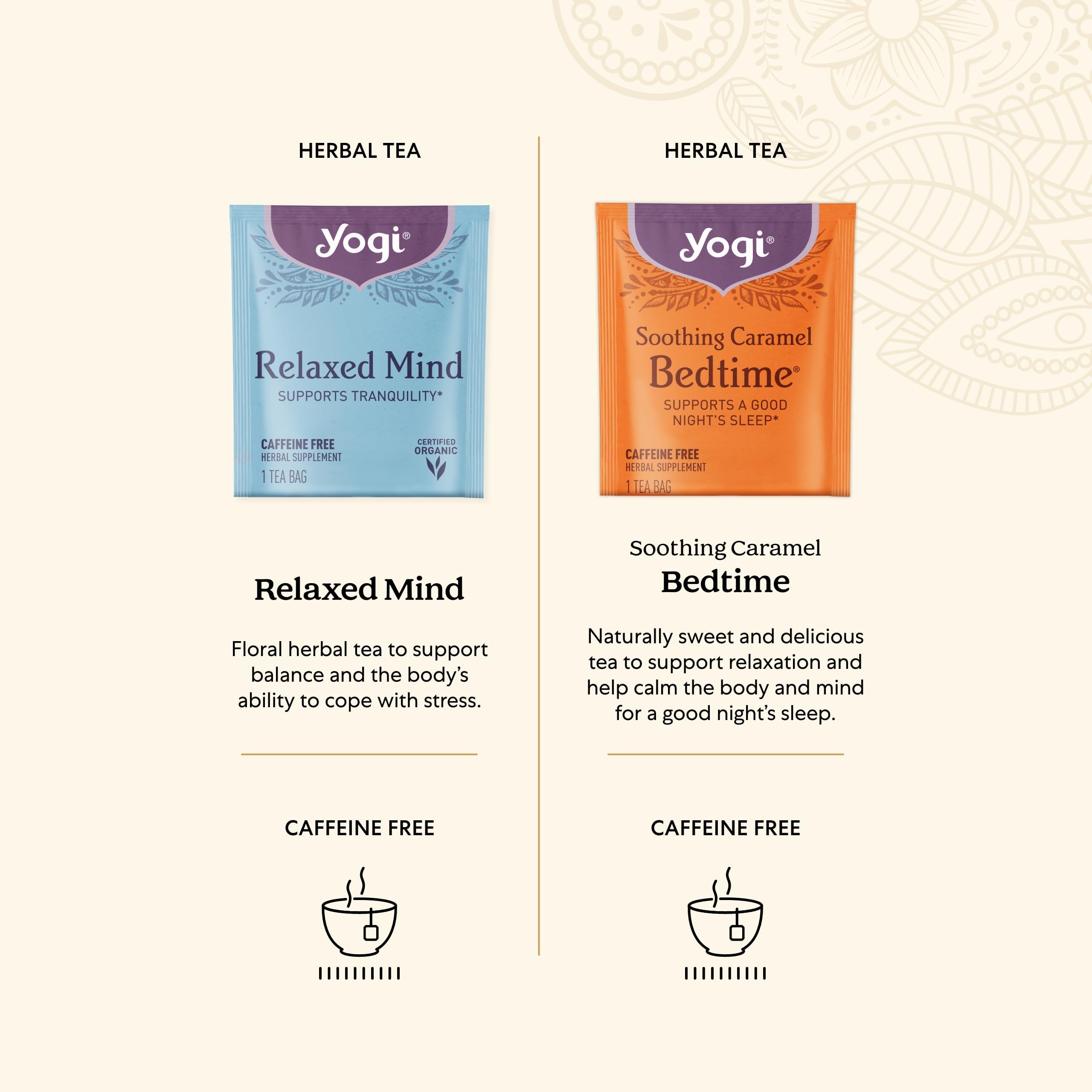 Yogi Comforting Chamomile tea bags for a soothing night routine