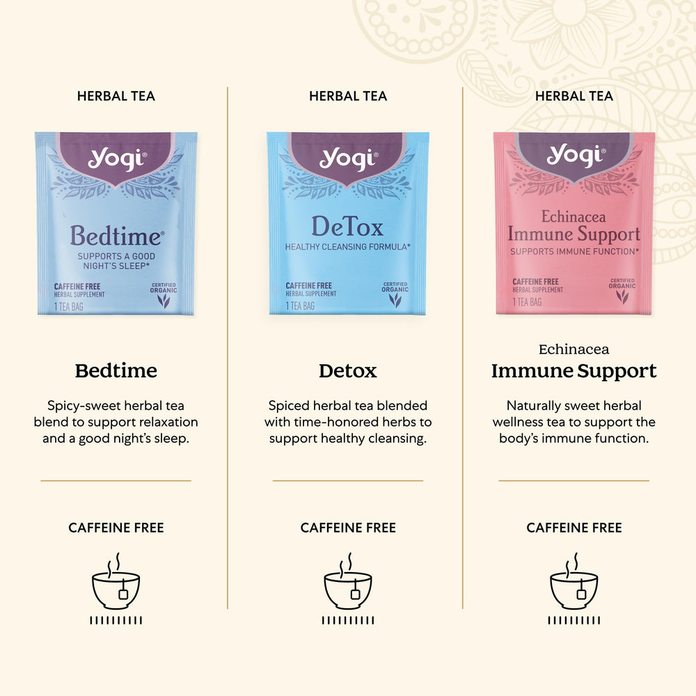 Yogi Detox Tea Bags with light, refreshing aroma