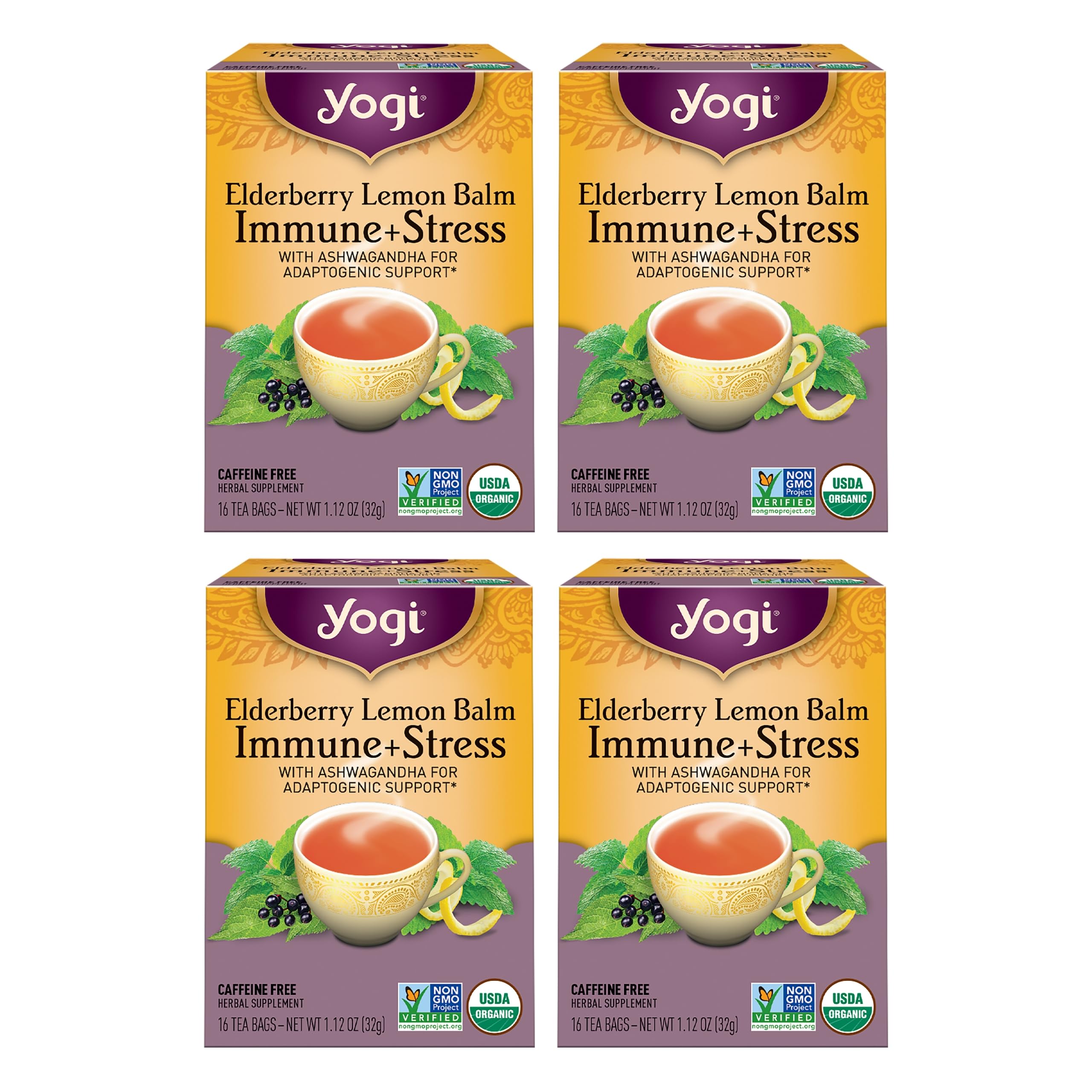 Yogi Elderberry Lemon Tea bags ready for a soothing daily ritual