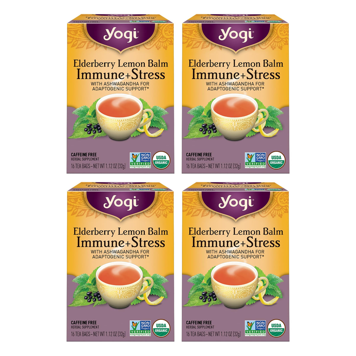 Yogi Elderberry Lemon Tea bags ready for a soothing daily ritual