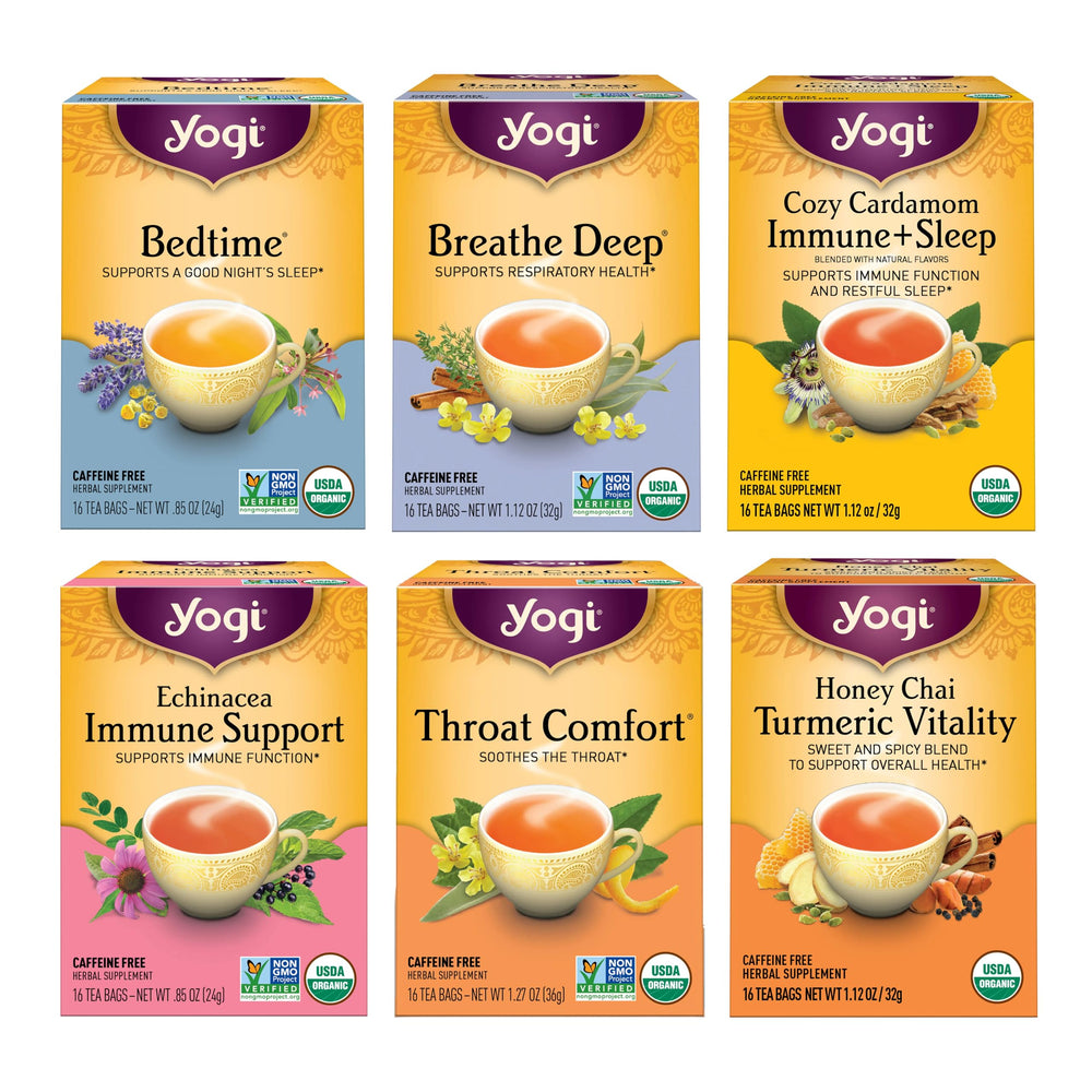 Yogi Get Well Tea Sampler variety-pack-tea-bags for cozy evenings