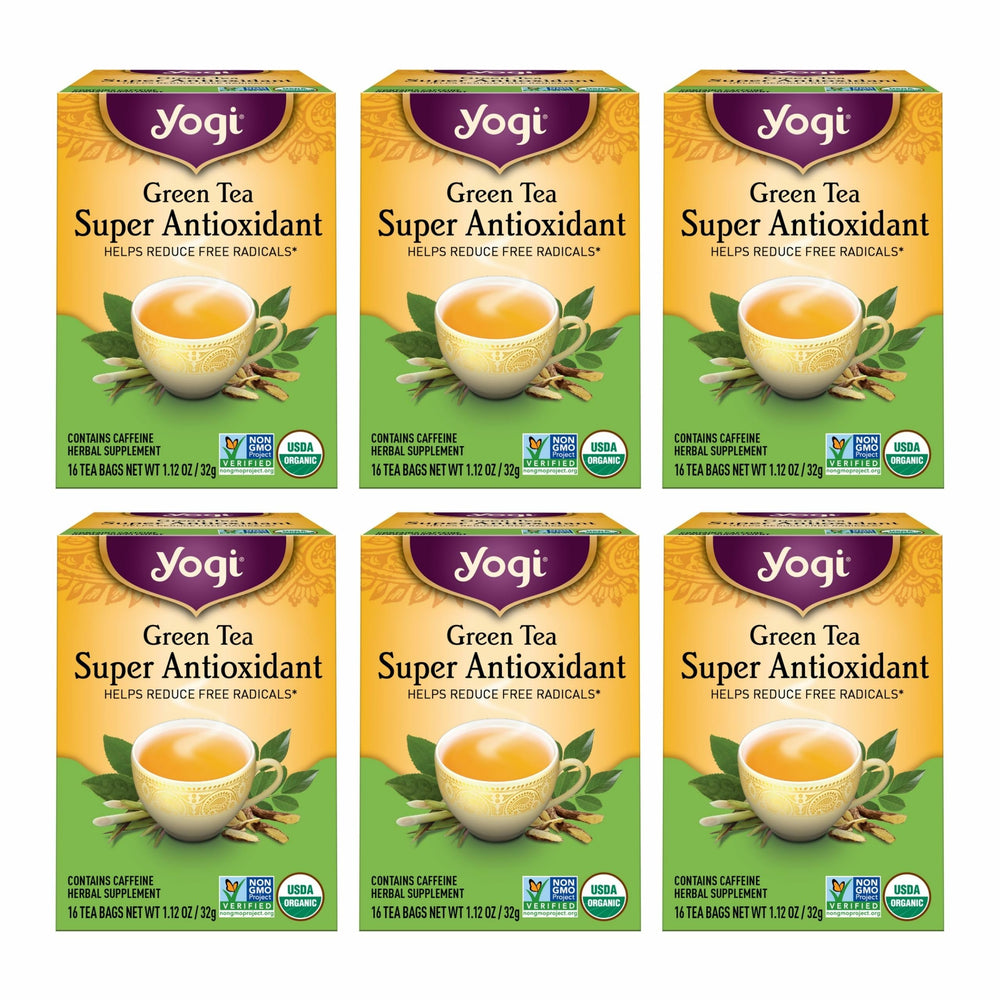Yogi Green Tea Super Antioxidant 6-pack box for daily antioxidant support