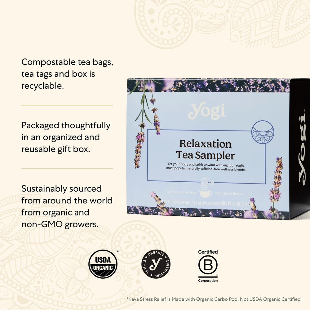 Yogi Kava Stress Relief tea bags for calm moments