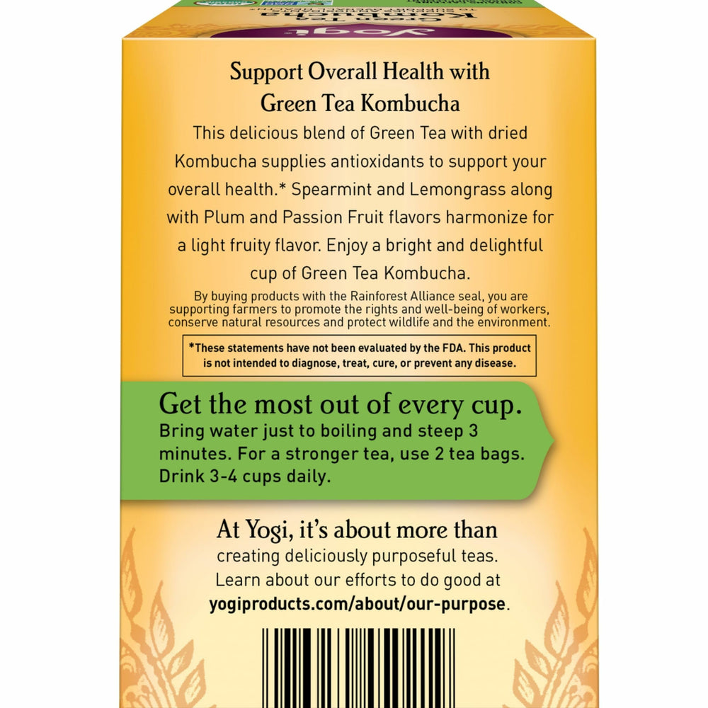 Close-up of lemongrass providing zesty notes in Yogi Green Kombucha.
