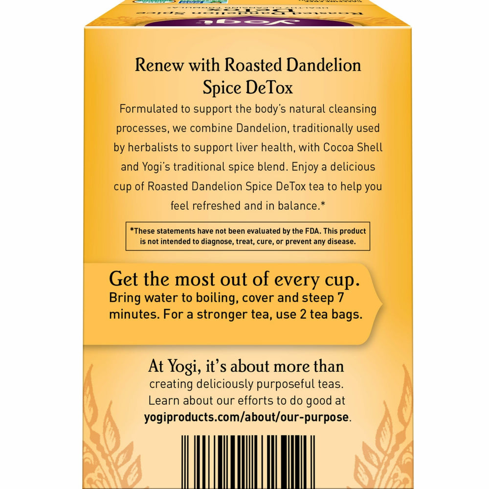 Brewing Yogi DeTox tea releases warm, inviting aroma.