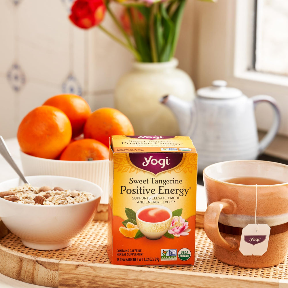 Yogi Spiced Blackberry Focus tea offers warming berry scent