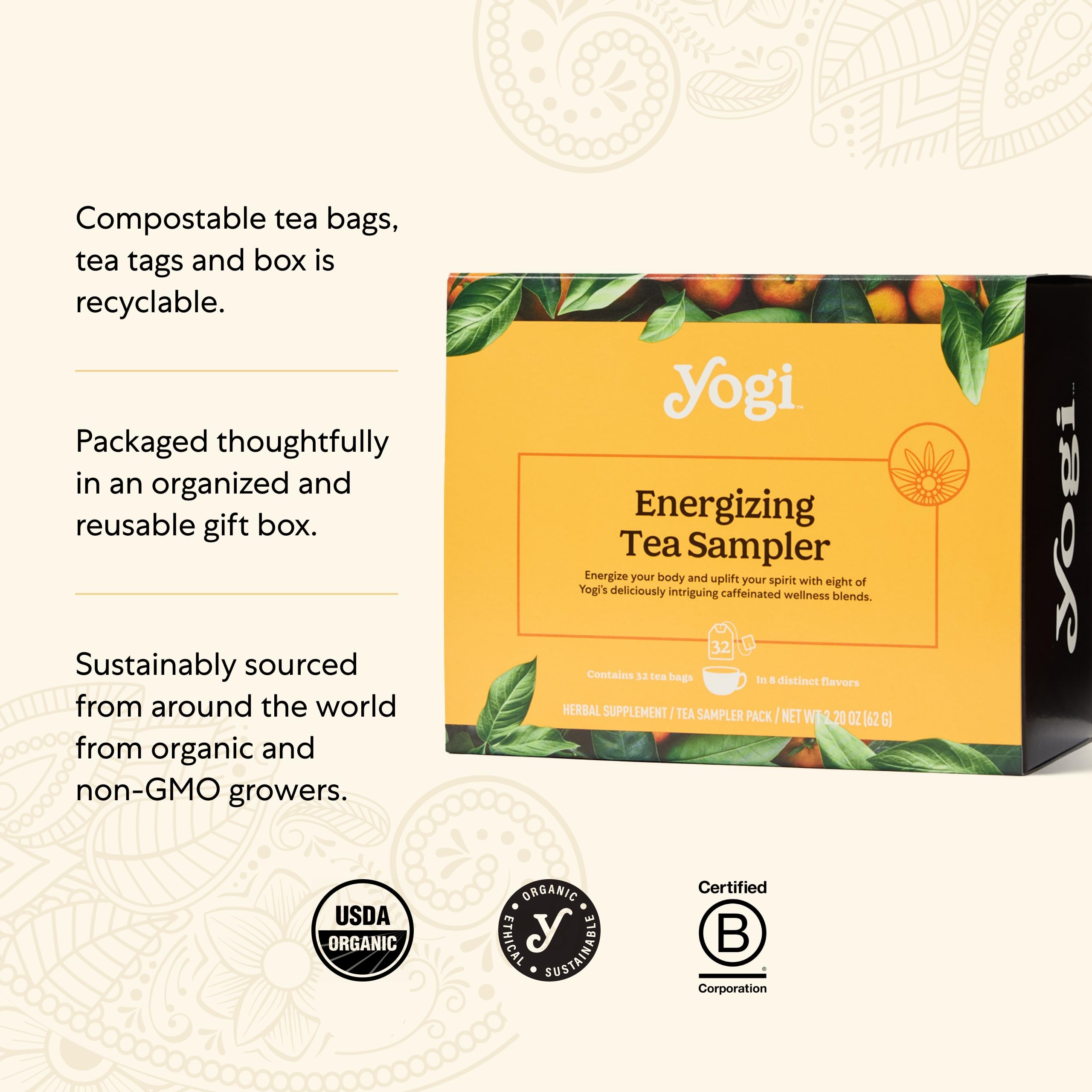 Yogi Spiced Blackberry Focus tea for rich flavor and focus