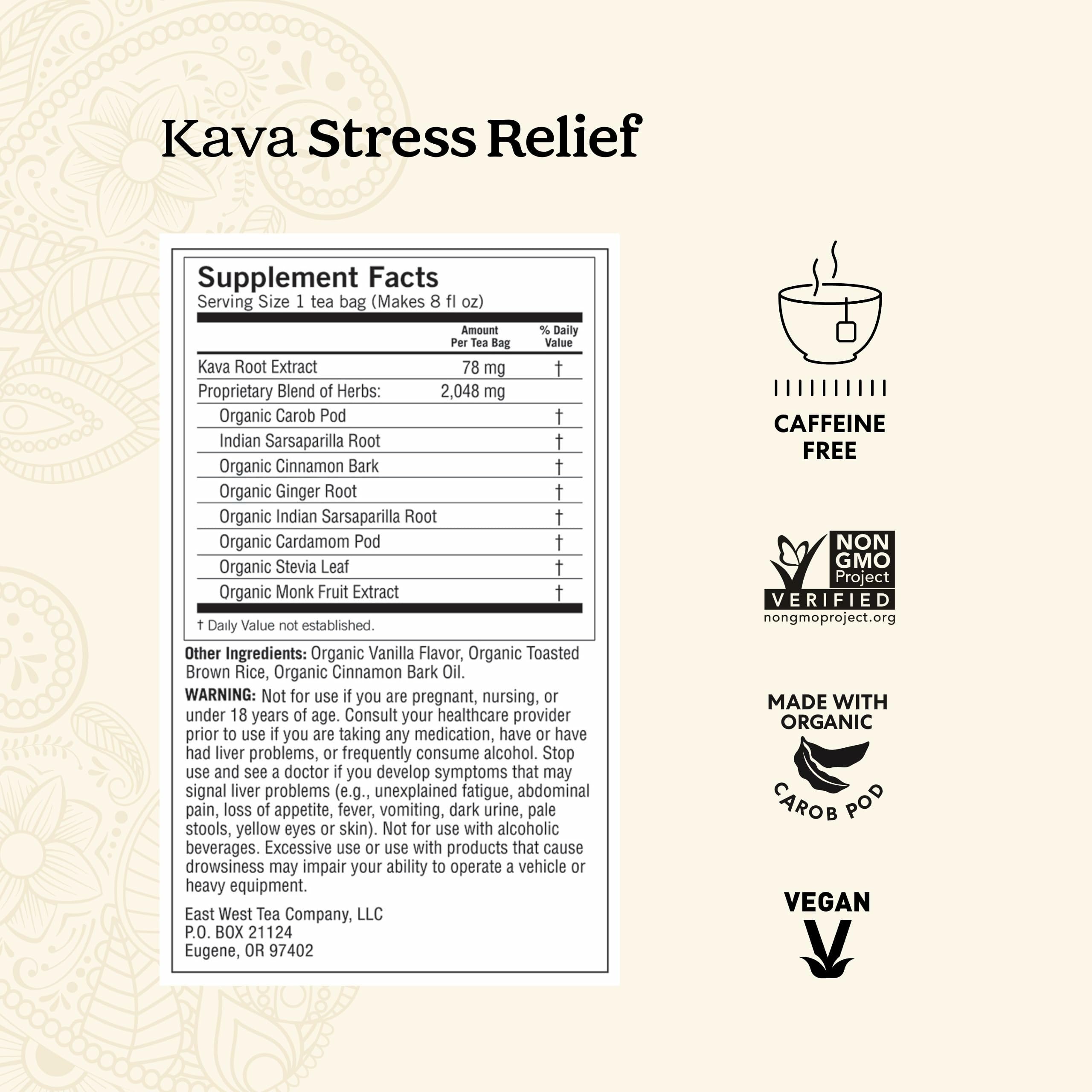 Yogi Stress Relief Variety Pack bags closeup, caffeine-free herbal options
