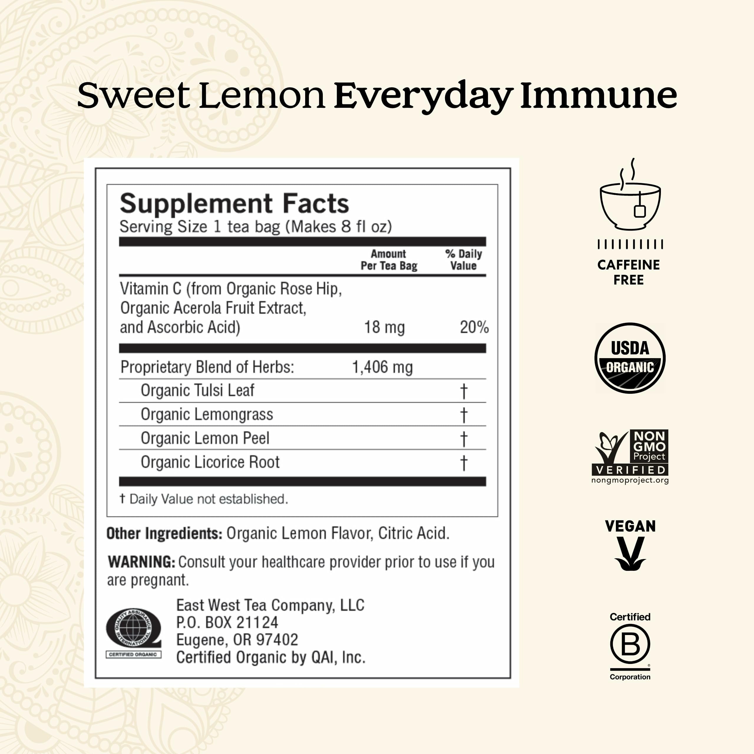Yogi Tea immune-support sampler pack showing cups and bags for brewing variety