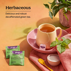 Yogi Tea Organic Ingredients label highlights vegan, non-GMO certification for clean ingredients.