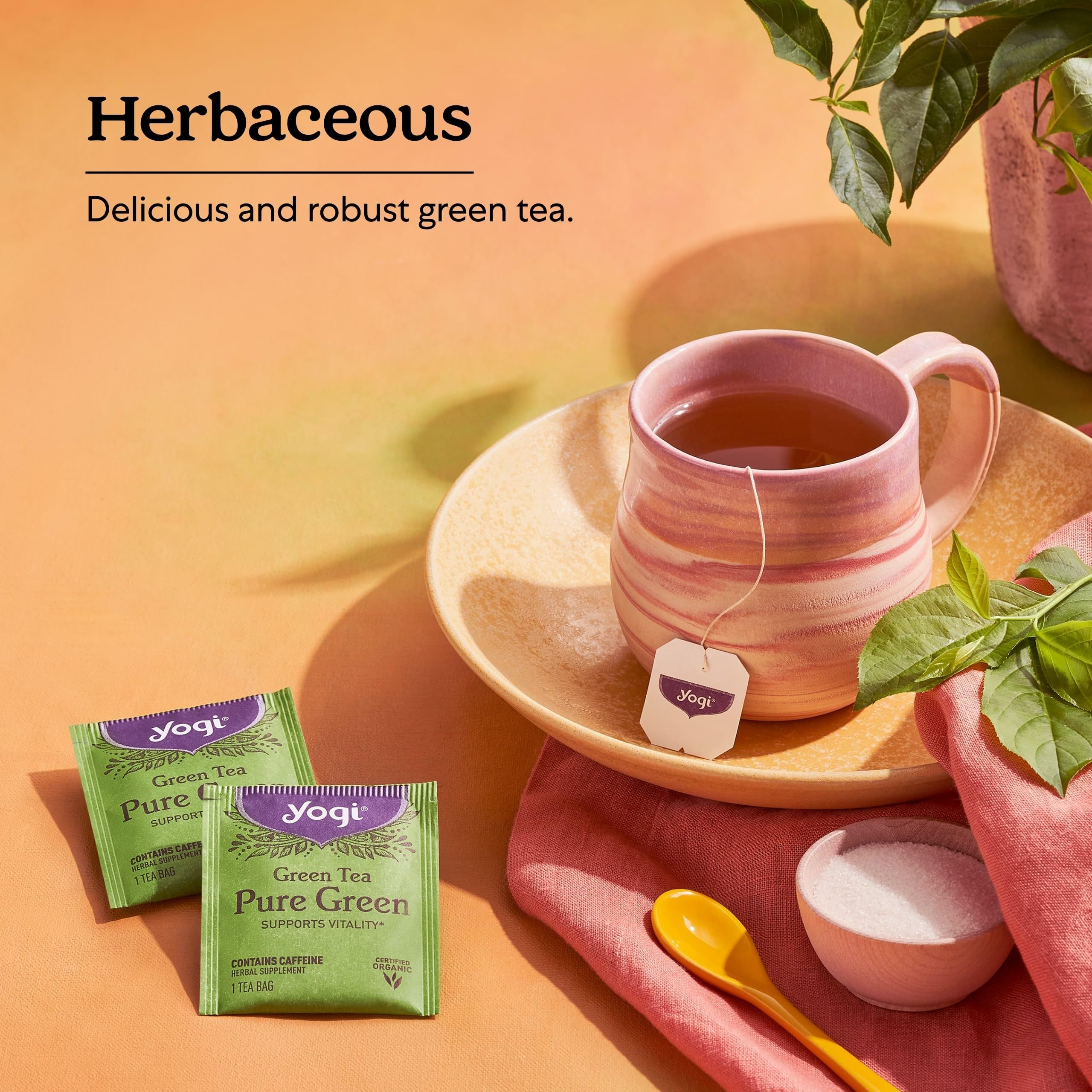 Kettle ready as you brew Yogi Pure Green Tea.