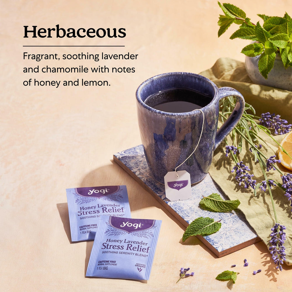 Yogi USDA Organic certification label on tea packaging.