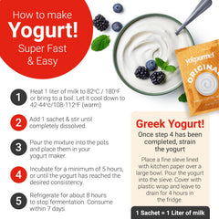 Yogourmet finished yogurt with smooth, creamy pour.
