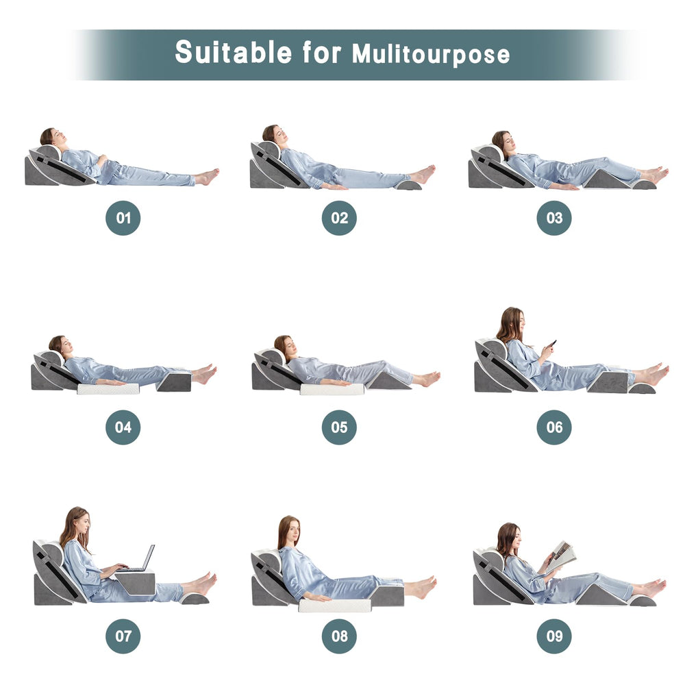 Yojoker leg pillows illustrating elevated positioning for comfort.