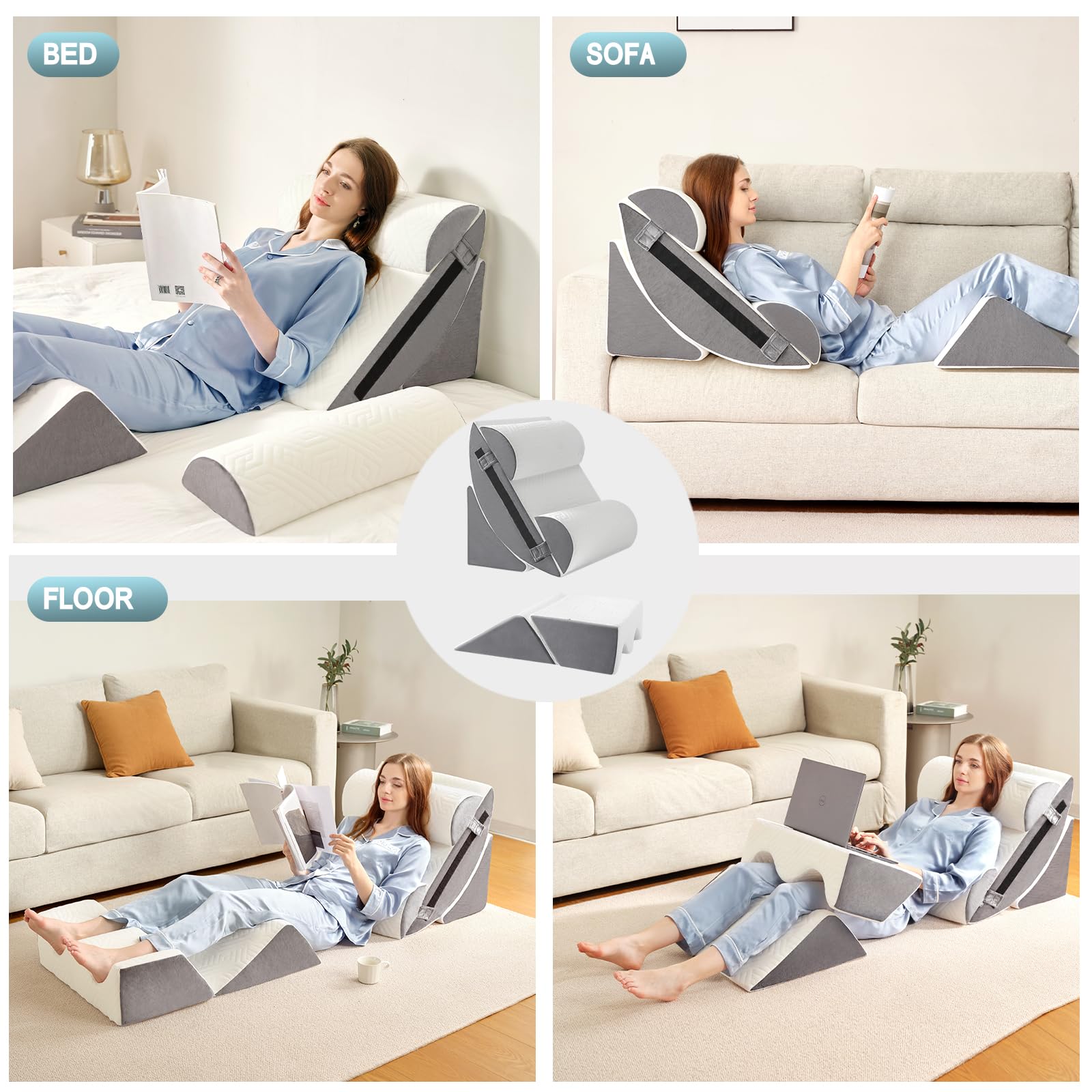 Yojoker memory foam wedge close-up showing supportive, breathable material.