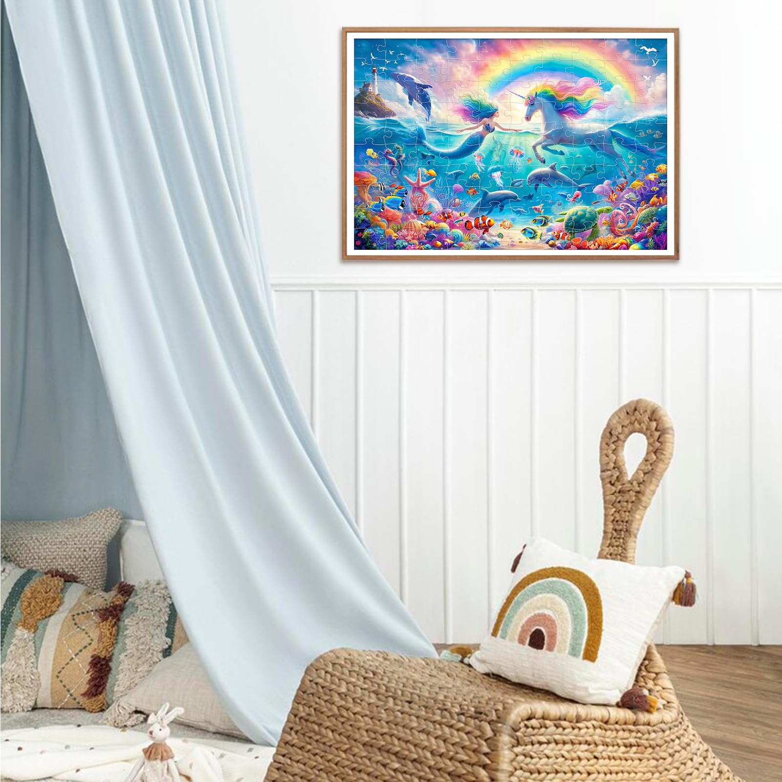 Yokachi Mermaid Unicorn Puzzle child enjoyment — family-friendly activity aids collaboration
