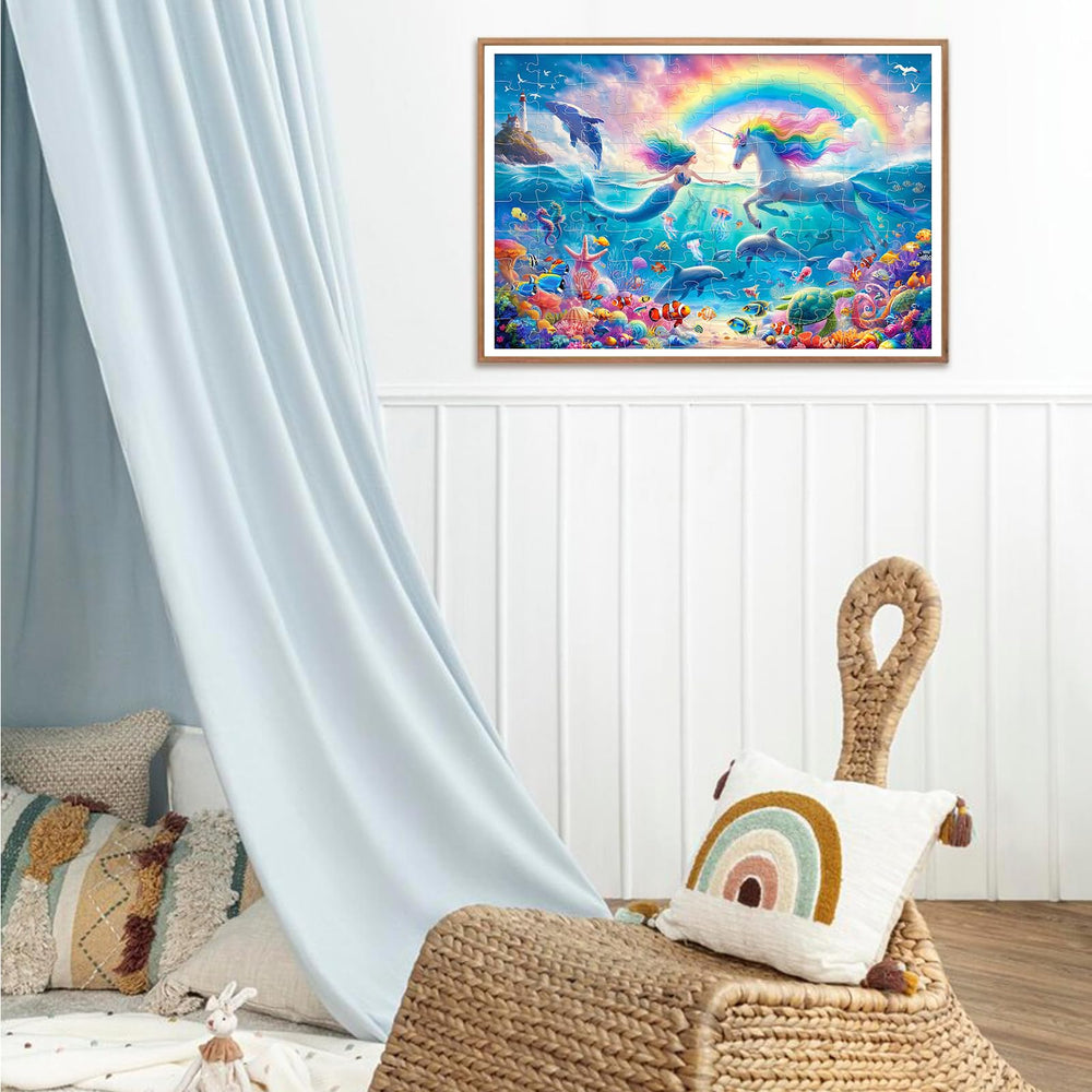 Yokachi Mermaid Unicorn Puzzle child enjoyment — family-friendly activity aids collaboration