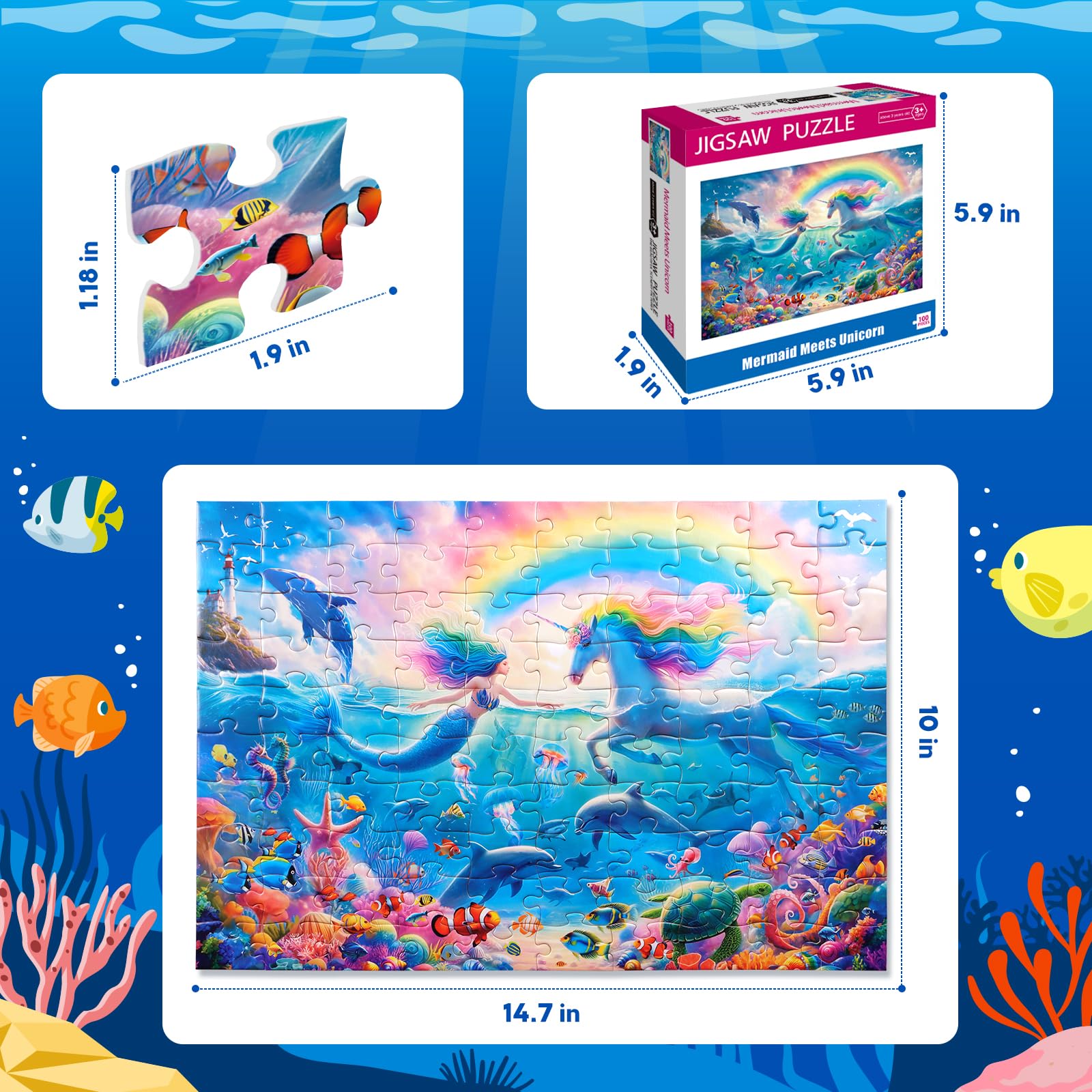 Yokachi Mermaid Unicorn Puzzle gift idea — ideal for birthdays and holidays