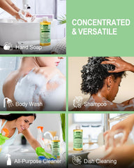 Yoken Peppermint Castile Soap body wash for skin and face, refreshing