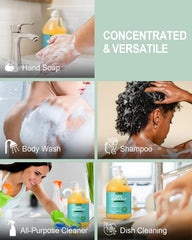 Yoken castile soap as body wash for gentle cleansing.