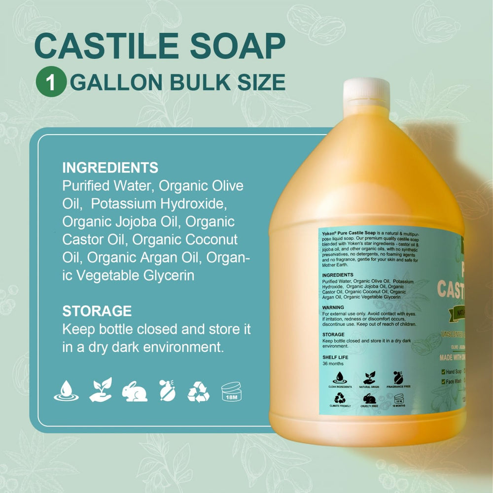 Yoken Castile Soap Liquid eco-friendly packaging and label