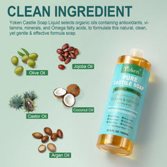 Yoken Castile Soap with organic oils for skin-friendly cleansing.
