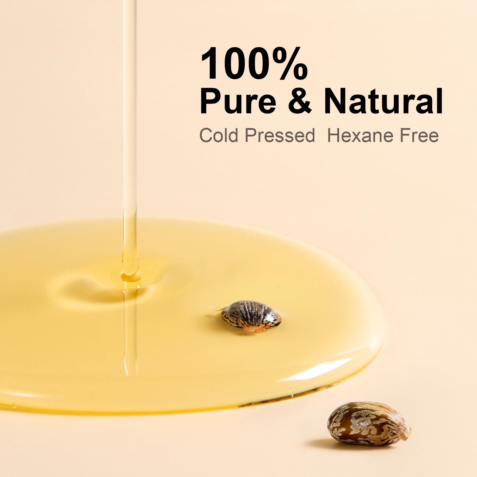 Yoken castor oil ingredients label shows single-ingredient purity.