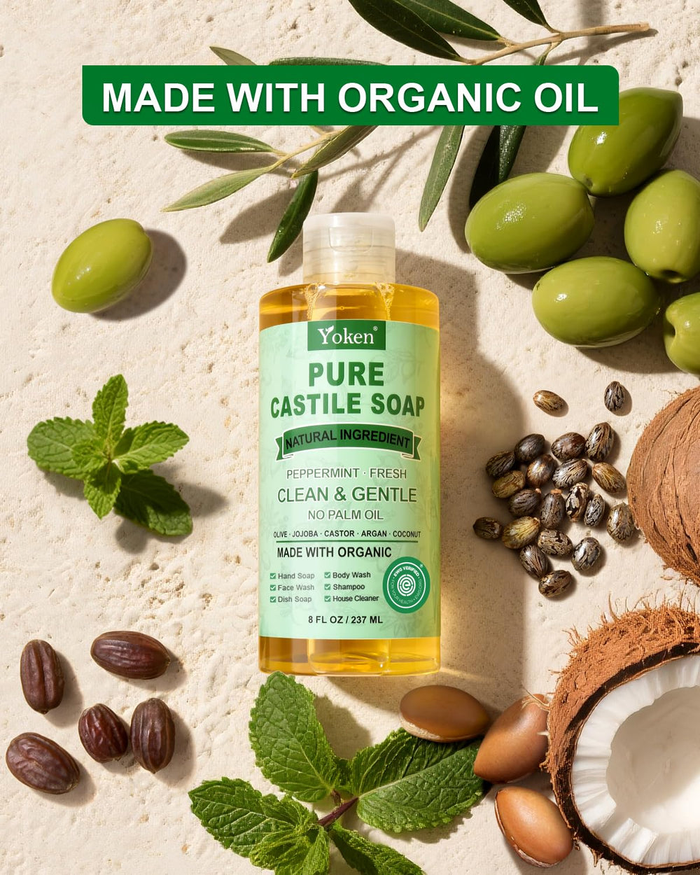 Yoken Dish-cleaning with Castile Soap highlighting gentle kitchen cleaning