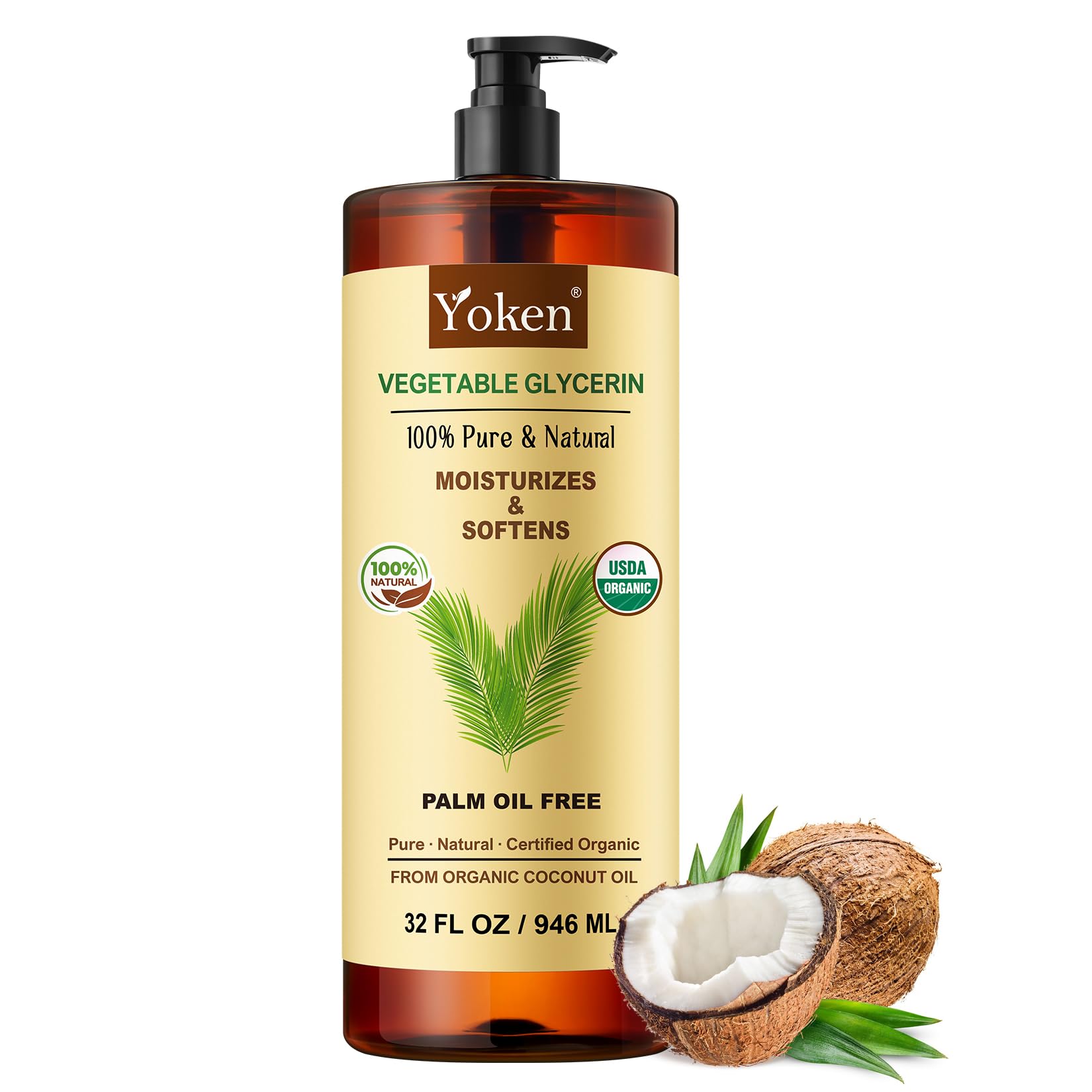 Yoken glycerin bottle used for DIY soaps and slime with gentle touch