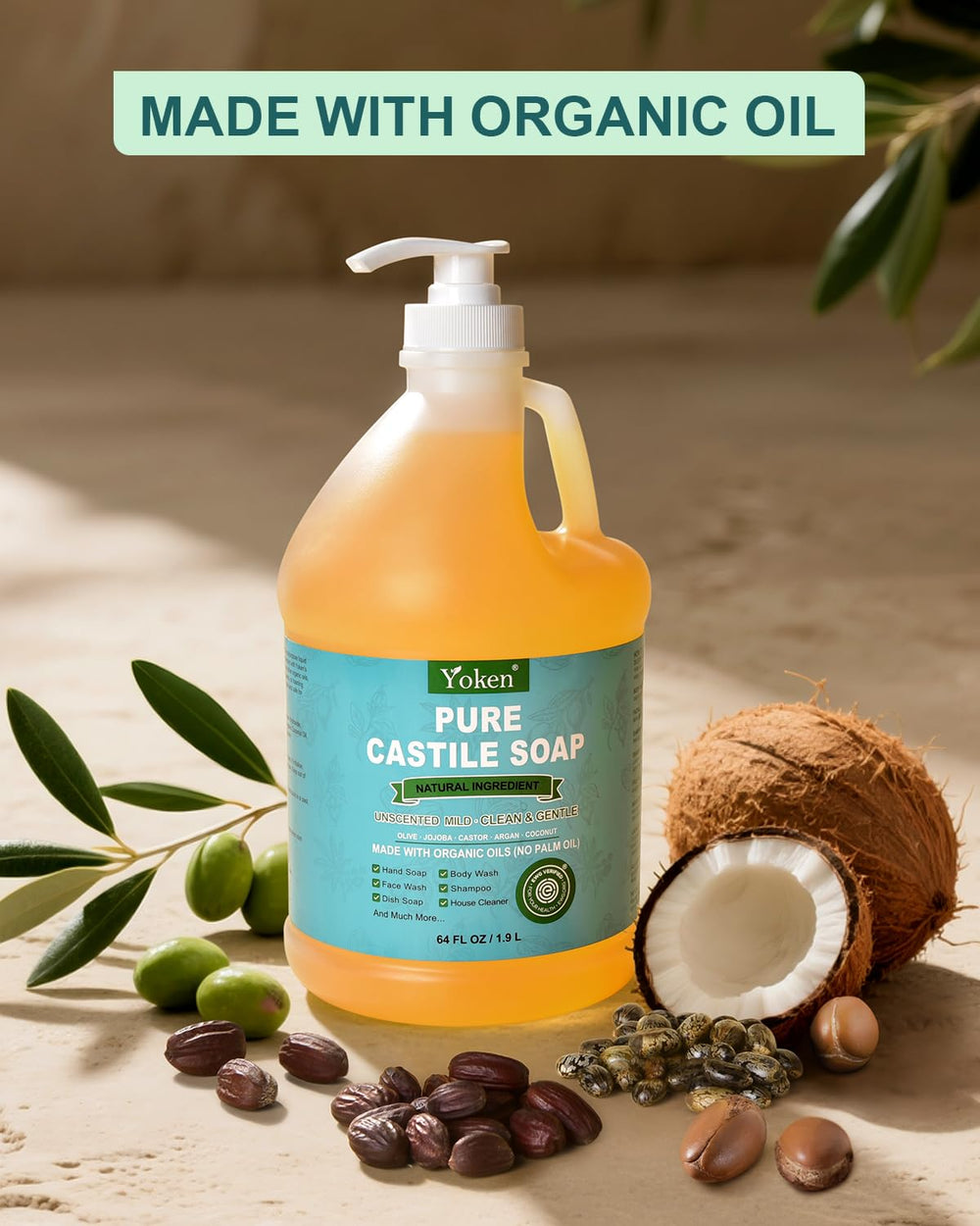 Yoken unscented soap safe for baby bath routines.