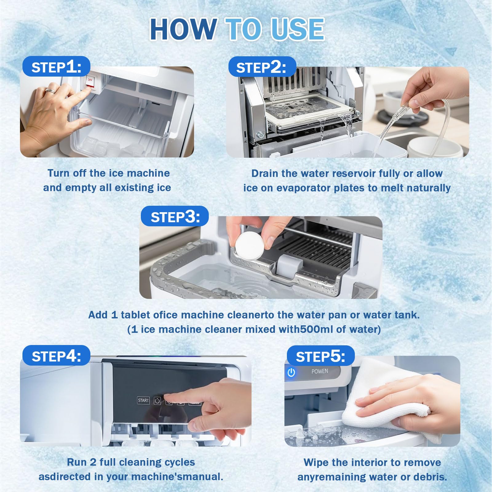 YoLandBuild GE Profile descaler tablets to extend ice maker life