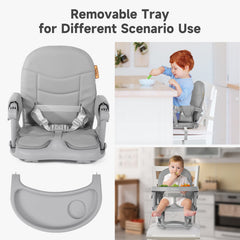 YOLEO booster seat removable tray for quick cleanups