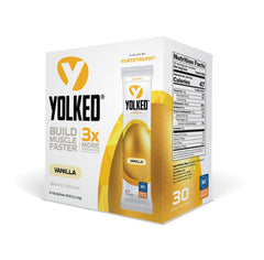 YOLKED Fortetropin vanilla pouches pack for convenient gym use