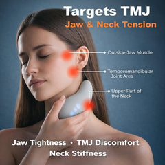 Yolo Mountain Therapeutic heated-tmj-massage demonstrates warm relaxation for tense jaw muscles.