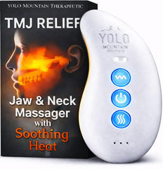 Yolo Mountain Therapeutic TMJ-relief massager showing ergonomic fit for the jaw.