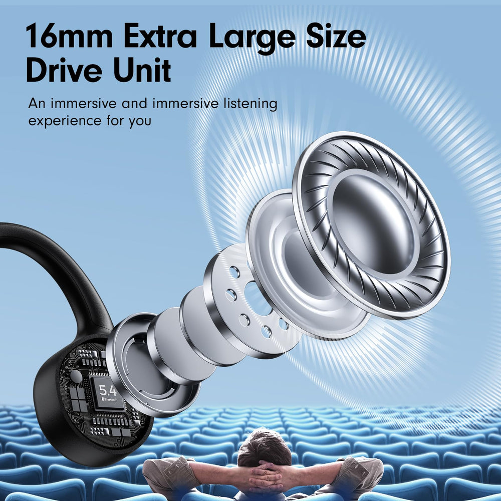 Yomdud 16mm driver delivers clear, rich sound in open-ear mode.