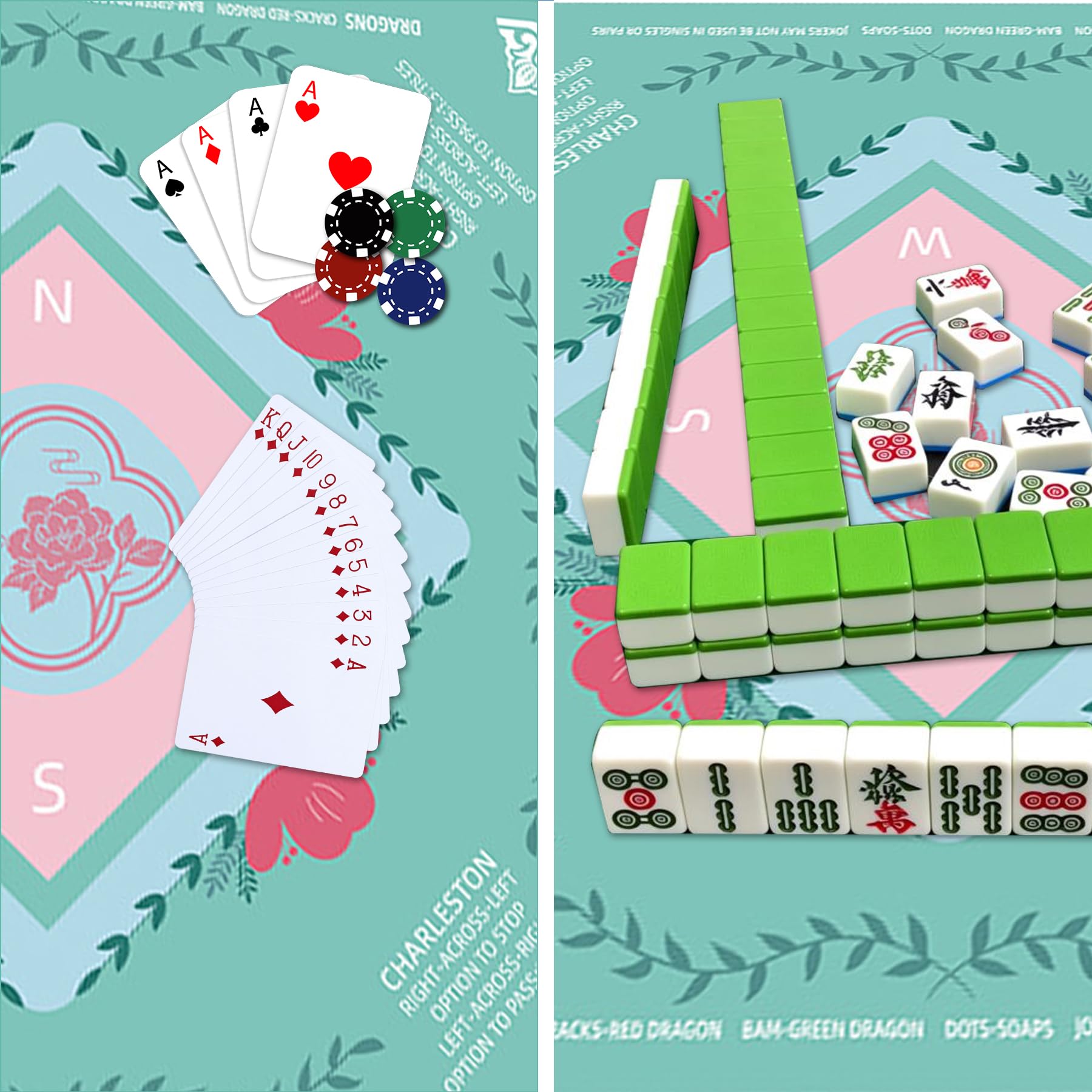 YOMEYOT Mahjong mat natural rubber durability and scratch resistance