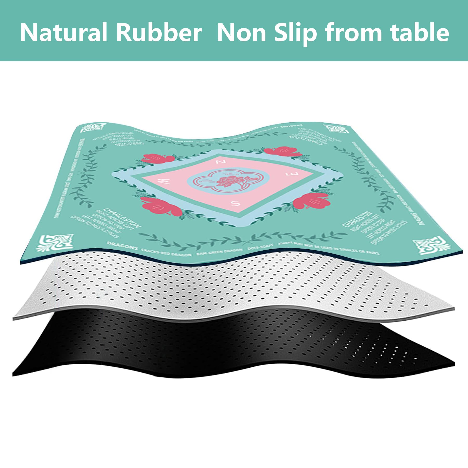 YOMEYOT Mahjong mat non-slip bottom stabilizes the playing surface