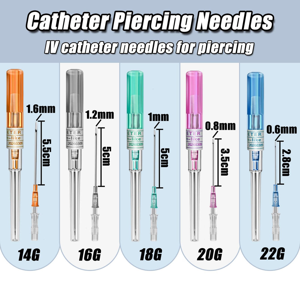 YONGDA 18G piercing needle suitable for ear and nose piercings.