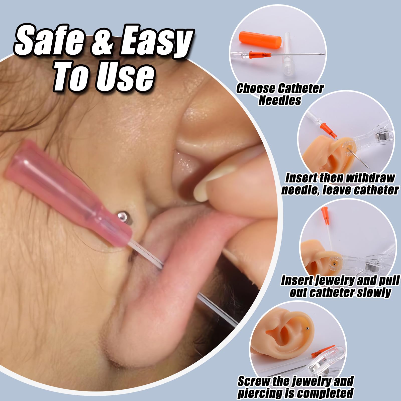 YONGDA cartilage piercing catheter needle close-up
