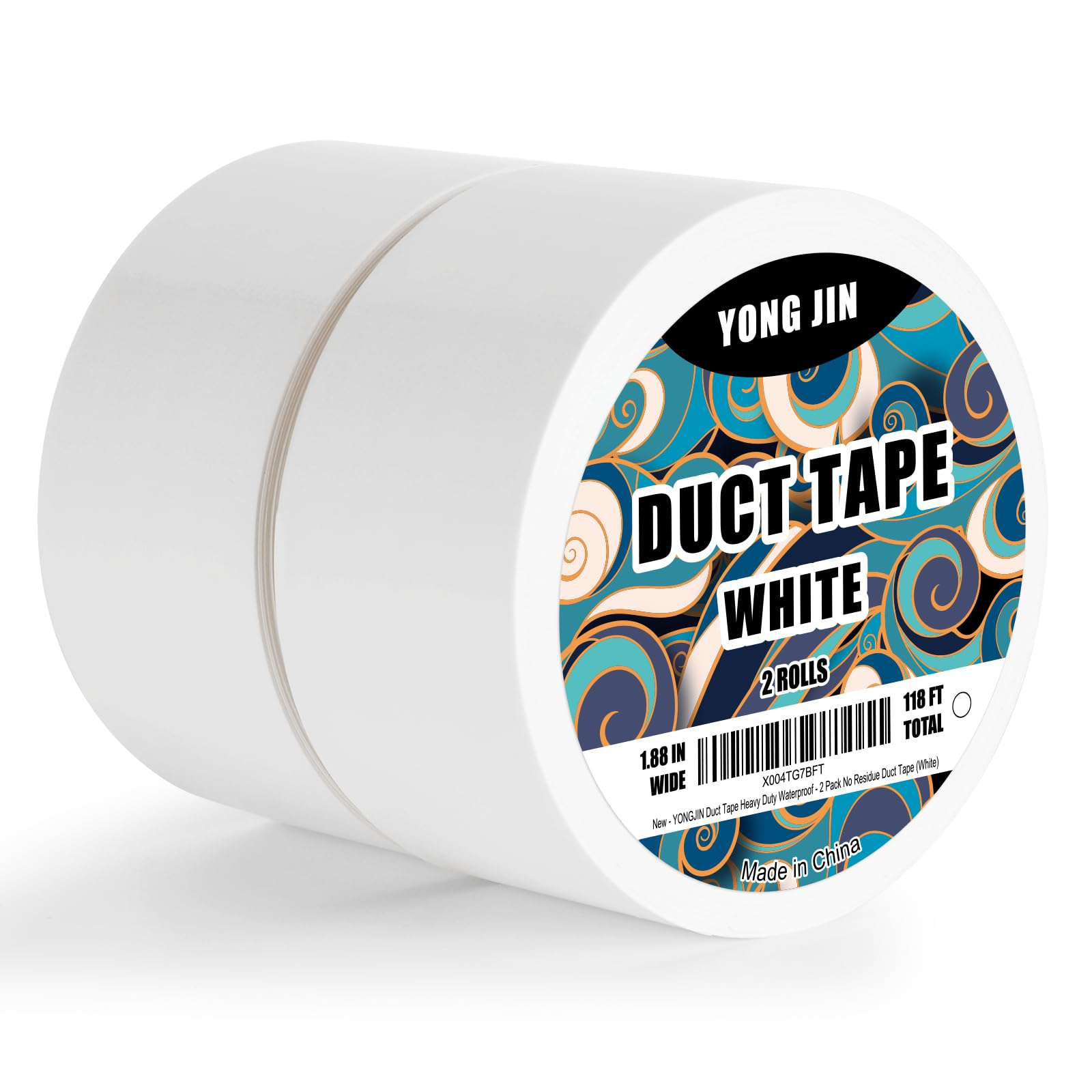 YONGJIN white duct tape roll 2in x 40yds for versatile indoor and outdoor use