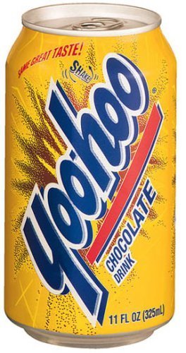 Yoo-Hoo Chocolate Drink can 11 oz, convenient 24-pack for refreshment.