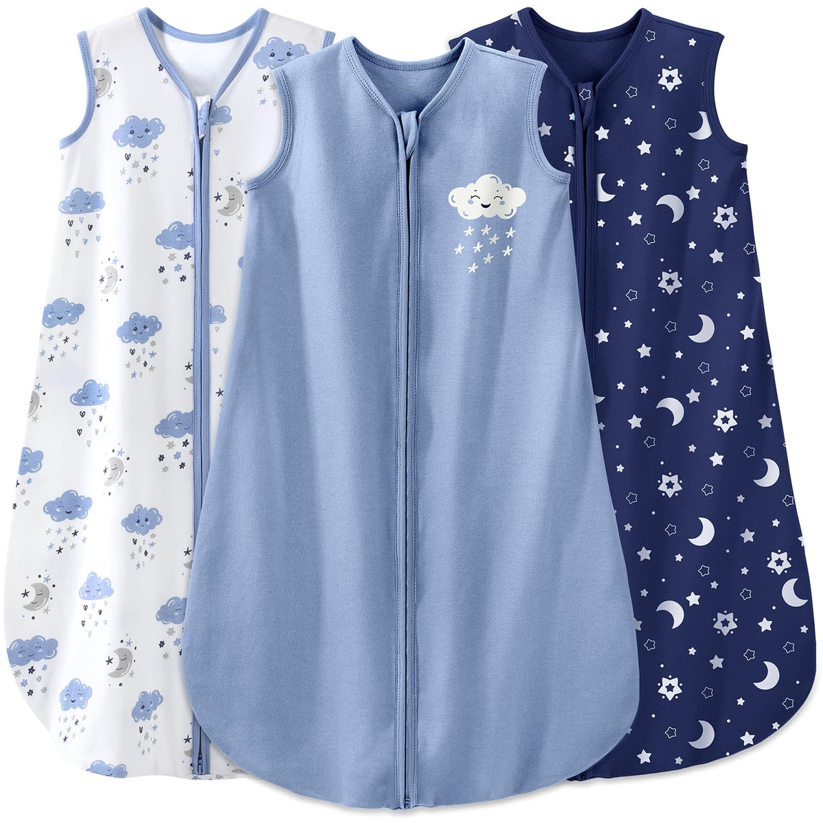 Yoofoss baby sleep sack with 2-way zipper for easy midnight changes.